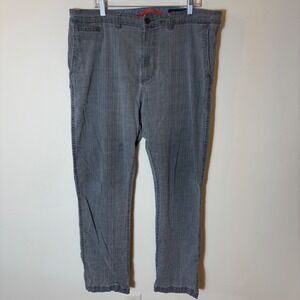 COVA Men's Gray Herringbone‎ Weave Straight Leg Chino Pants Size 40